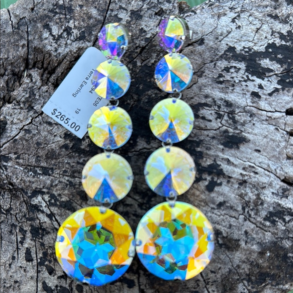 Terra Earrings Aurora Boranes statement Crystal Drop Earrings